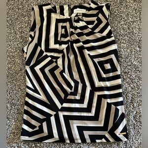 Calvin Klein Sleeveless Pattern Dress Shirt Size XS